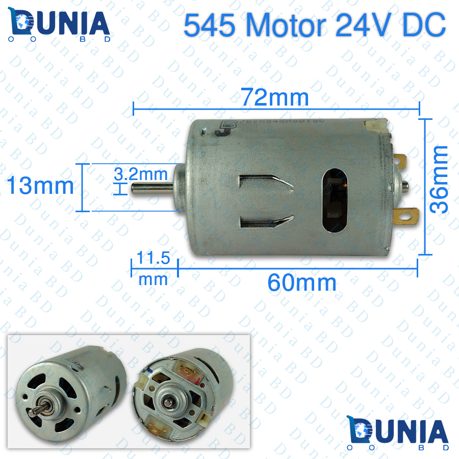 545 Motor 24V DC High Speed Double Ball Bearing Motor for DIY Projects