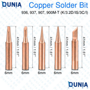 Copper Soldering Iron Tip 900M-T Series 5 Pcs Set for Electronics Rework