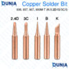 Copper Soldering Iron Tip 900M-T Series 5 Pcs Set for Electronics Rework