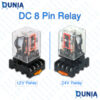 DC 8 Pin Relay 12V 24V 10A with Base Price in Bangladesh