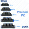 PK Union Tee Pneumatic Fittings 4mm 6mm 8mm 10mm 12mm Variations