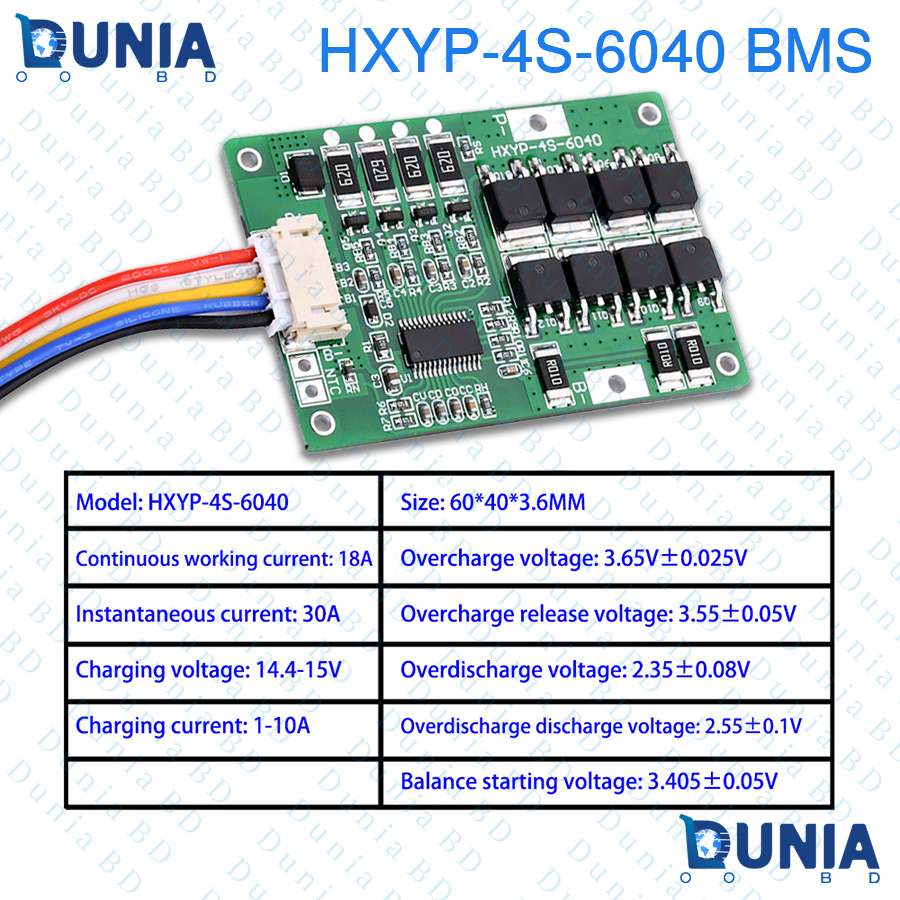 BMS 4S 30A 12.8 14.6 Volt LifePo4 Lithium Phosphate Battery Charging Protection Board Module Balanced