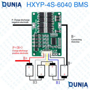 4S 20A LiFePO4 BMS Protection Board for Lithium Iron Phosphate Battery HXYP-4S-6040
