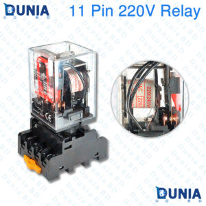 11 Pin 220V AC Relay Module with Base Socket Industrial