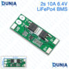 BMS 2S 6.4V 10A LiFePo4 Battery Protection Board