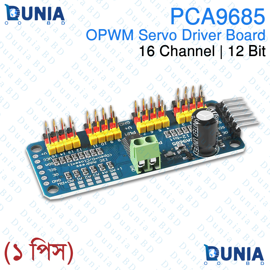 PCA9685 16 Channel 12 Bit PWM Servo Driver Board I2C Interface 1Pack