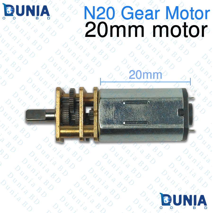 N20 Gear Motor D-Shaft 20mm Motor Body High Torque Micro DC Geared Motor 3x13.5mm 3x7mm