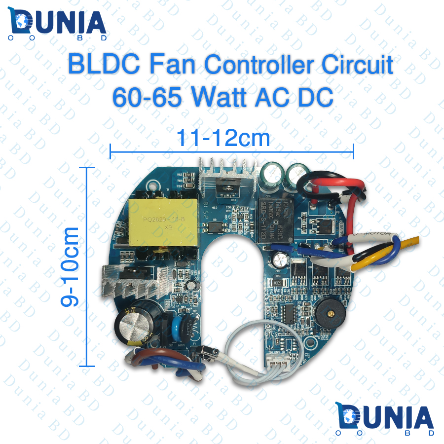 AC DC BLDC Fan Controller Circuit Board Module 60-65W With Remote