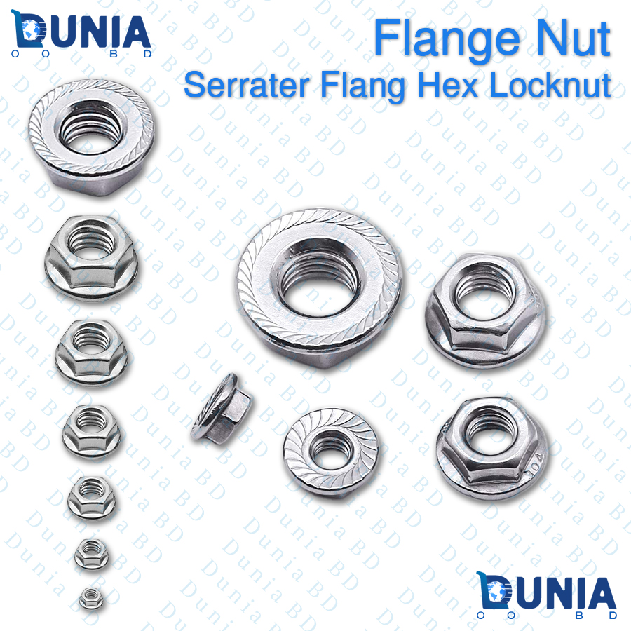 Flange Nut Serrated Hex Locknut Carbon Steel Fasteners