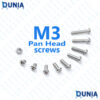 M3 Pan Head Phillips Stainless Steel 0.5mm Pitch Drive machine Replacement Screw