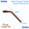 60 Watt Pure Copper Soldering Iron Chisel Bent Head Bit