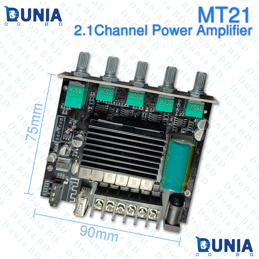 MT21 2.1 Channel Bluetooth Power Amplifier Board Module 50W+50W+100W