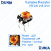 205 2M ohm Variable Resistor Trimpot Trimmer Vertical Potentiometer VR