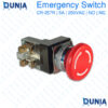 CR-257R Emergency Switch 5A 250VAC NO NC Red Button