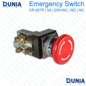 CR-257R Emergency Switch 5A 250VAC NO NC Red Button