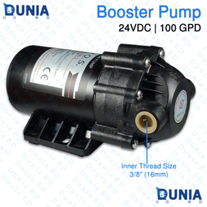24V DC 100 GPD RO Booster Pump for Water Purifier 3/8 Inch Inner Thread