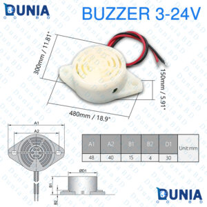 3-24V DC Buzzer Electronic Alarm Sounder with Red Black Wire