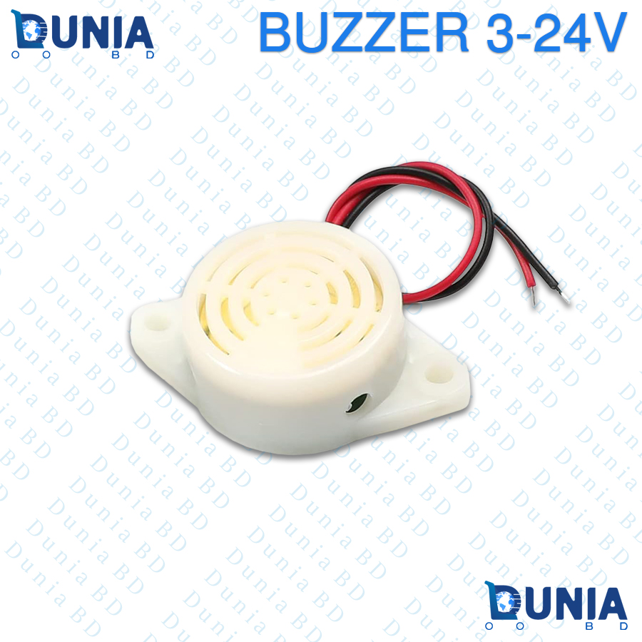 3-24V DC Buzzer Electronic Alarm Sounder with Red Black Wire