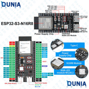 ESP32-S3-N16R8 Core Development Board 16MB Flash 8MB PSRAM Dual Type-C USB