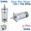 555 Gear Box Motor 12V 750RPM DC Geared Motor for Robotics and Automation Projects