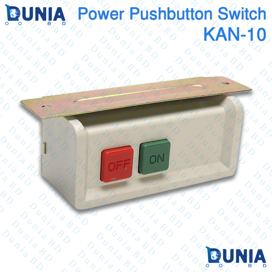 KAN-10 Power Pushbutton Switch ON OFF Control Panel with Metal Bracket