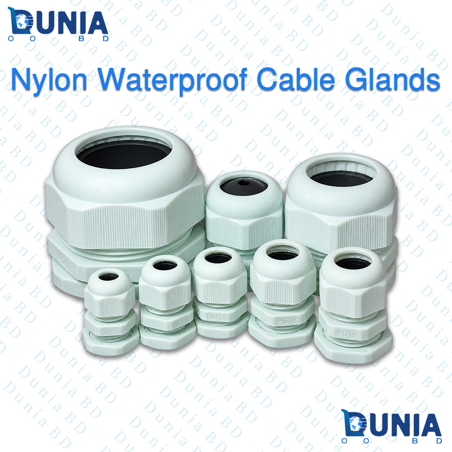 Nylon Waterproof Cable Glands PG Series PG7 PG9 PG11 PG13 PG16 PG19 PG21 PG24 PG29 PG36 PG48