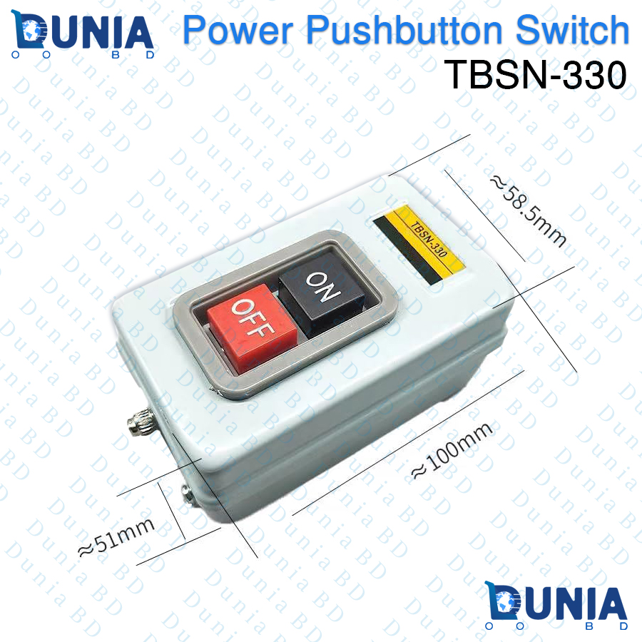 TBSN-330 3P 30A 3.7kW Power Pushbutton Switch Box