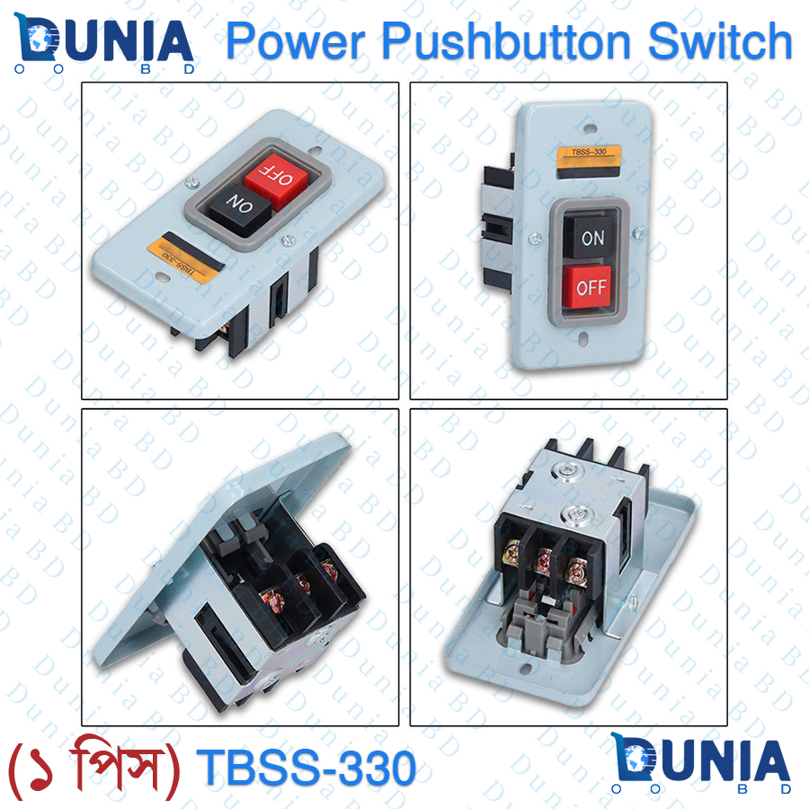 TBSS-330 3P 30A 3.7kW Power Pushbutton Switch Panel