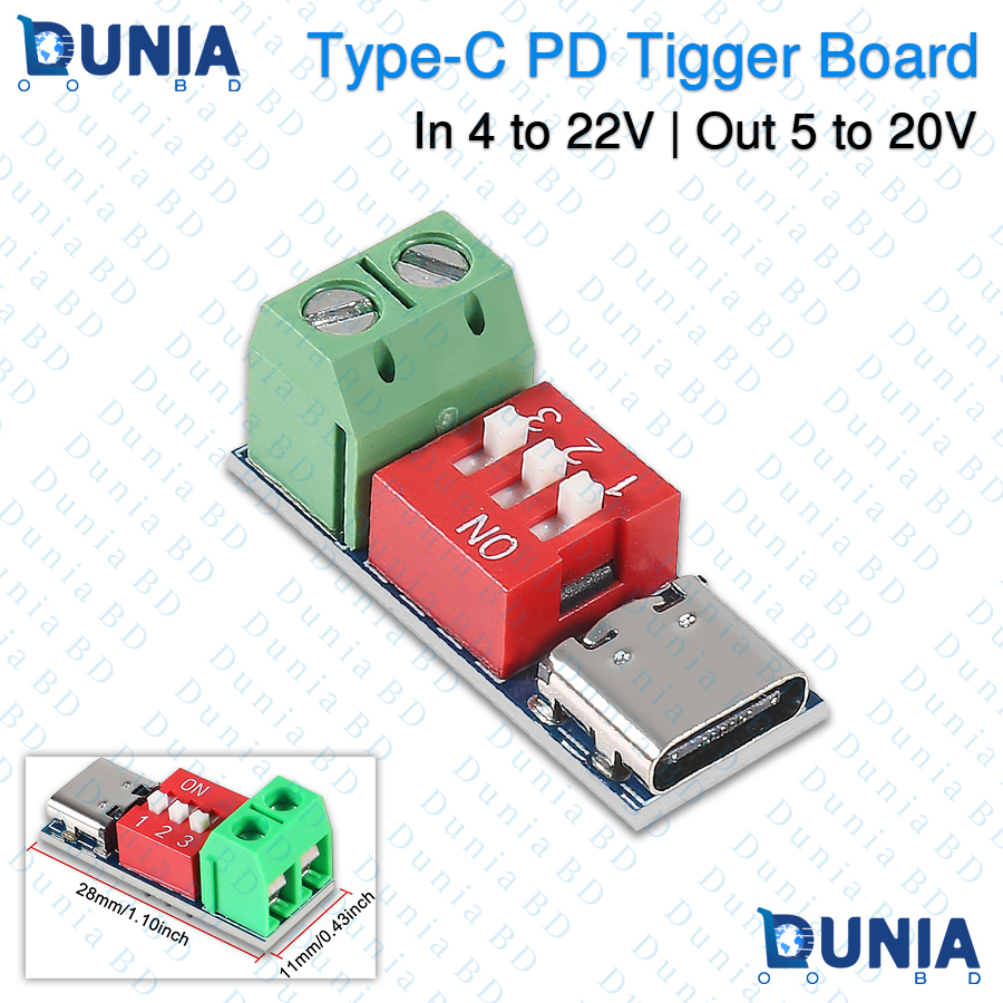 Type-C PD Trigger Board Module 5V 9V 12V 15V 20V Output