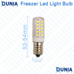 Freezer LED Light Bulb 2W 220V AC E14 Base 53.54mm Compact Refrigerator Bulb