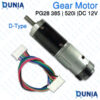 PG28 385 520i DC 12V Planetary Gear Motor with Encoder D-Type Shaft
