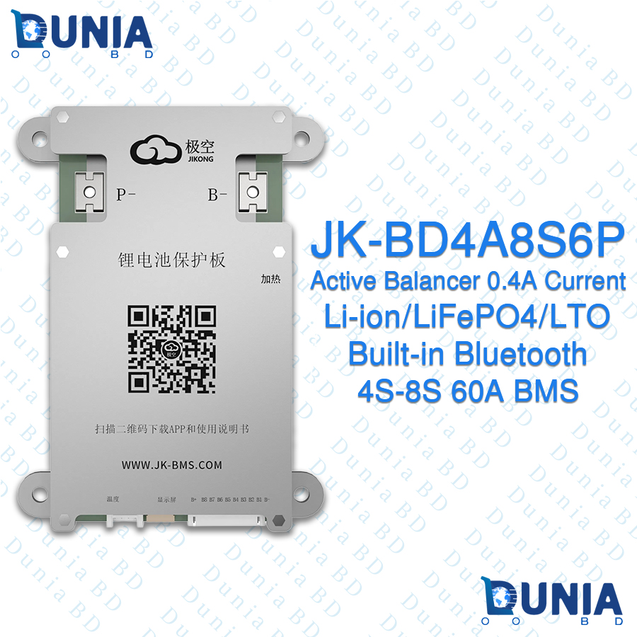 JK-BD4A8S6P 4S-8S 60A Smart Active Balancer BMS with Bluetooth
