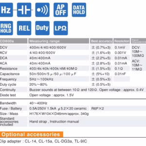 Sanwa CD800a Digital Multimeter Original Handheld Tester