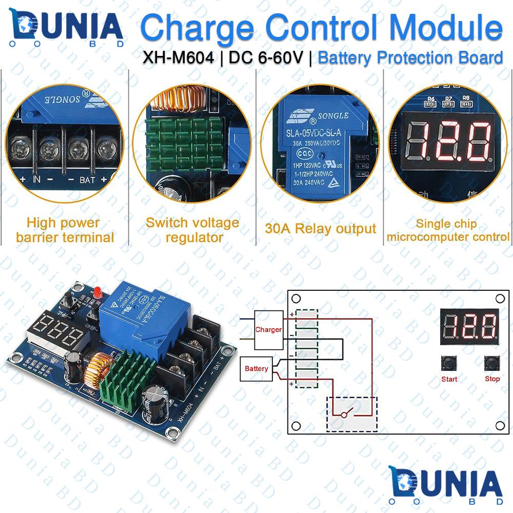 XH-M604 DC 6-60V Battery Storage Charge Control Module