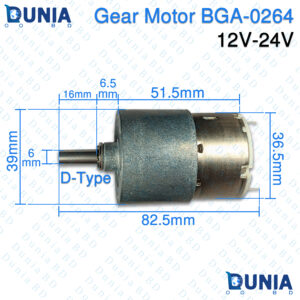 Nidec BGA-0264 12V 24V DC Geared Motor High Torque D-Type Shaft