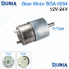 Nidec BGA-0264 12V 24V DC Geared Motor High Torque D-Type Shaft