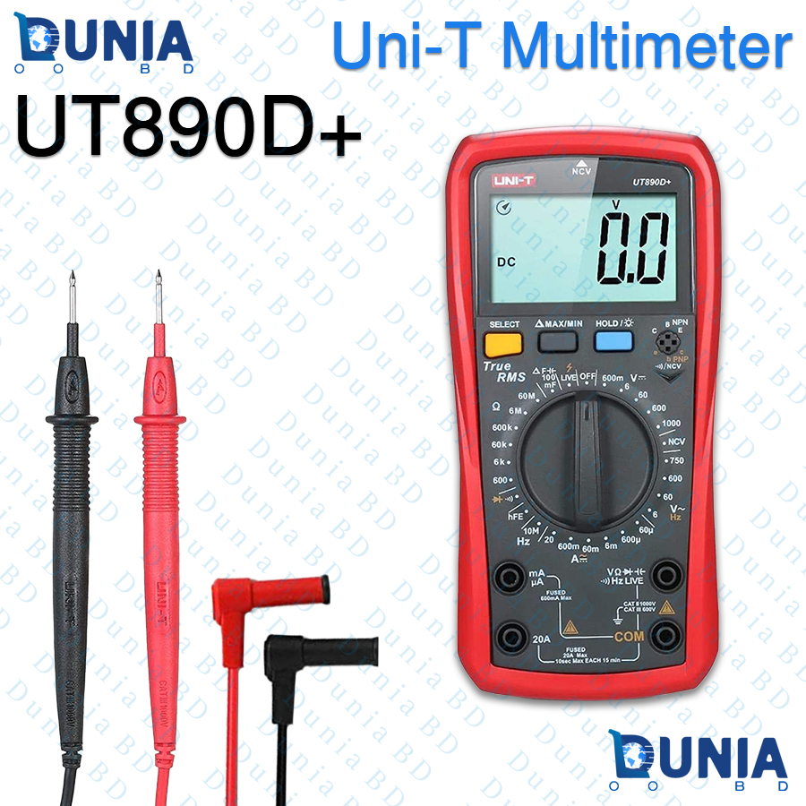 Uni-T UT890D+ True RMS Digital Multimeter LCD Display NCV Live Test