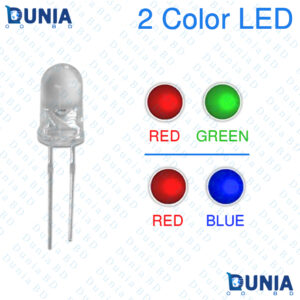 2 Color Dual LED 5mm Red Green and Red Blue Bi-Color Light Emitting Diode Pack