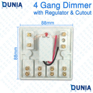 4 Gang Switch with Fan Regulator Cutout Indicator Switch Board