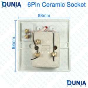 6Pin Ceramic Multi Socket Board with Switch and Power Indicator