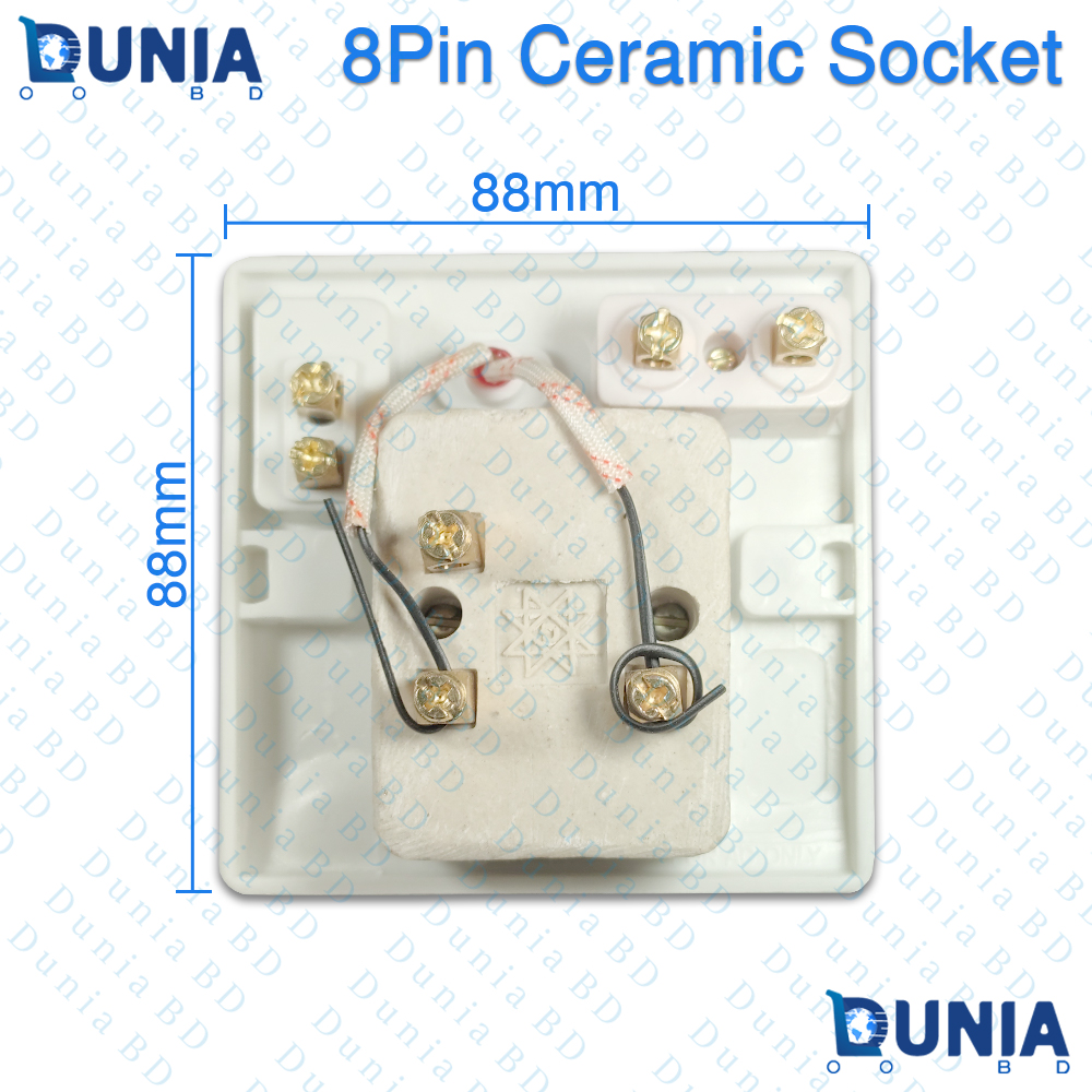 8Pin Ceramic Multi Socket Board with Switch and Power Indicator