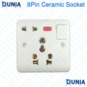 8Pin Ceramic Multi Socket Board with Switch and Power Indicator