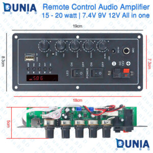 Audio Bluetooth Amplifier E-6 15-20W 7.4V 9V 12V Remote Control Module