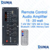 Audio Bluetooth Amplifier E-6 15-20W 7.4V 9V 12V Remote Control Module