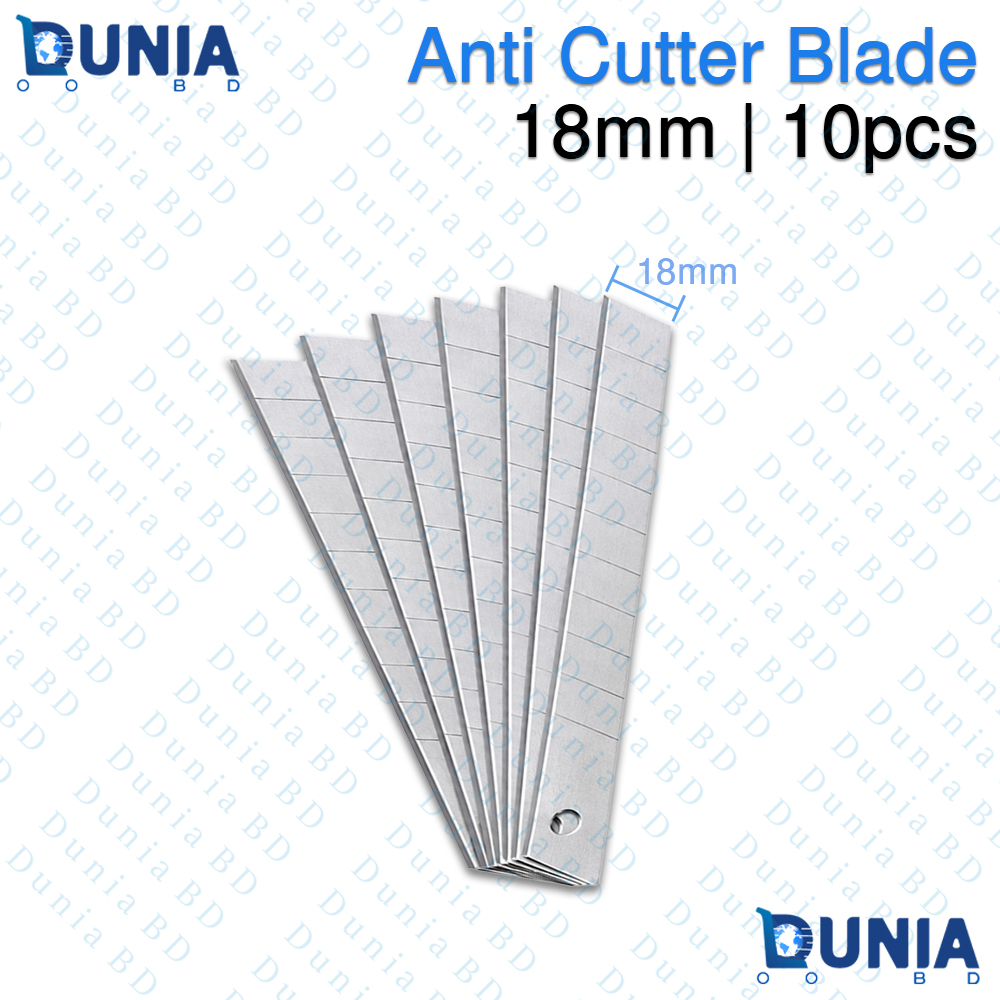 18mm Anti Cutter Blade Set High Carbon Steel Heavy Duty Replacement Blades