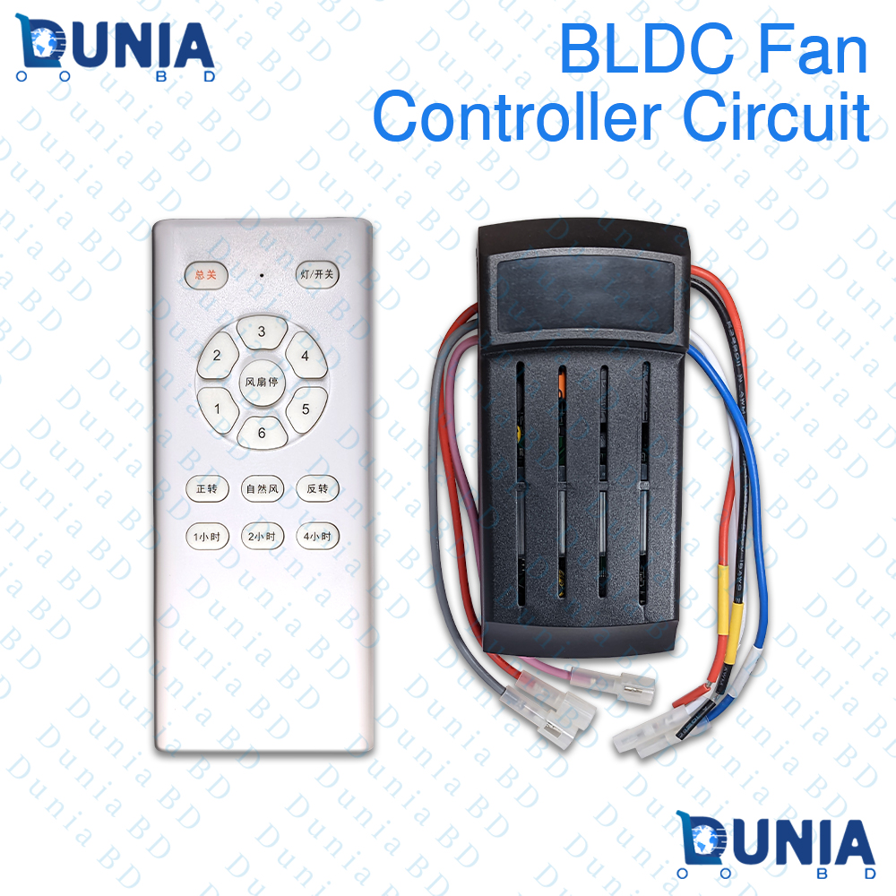 Universal BLDC Ceiling Fan Controller Circuit Board Kit with Remote Control
