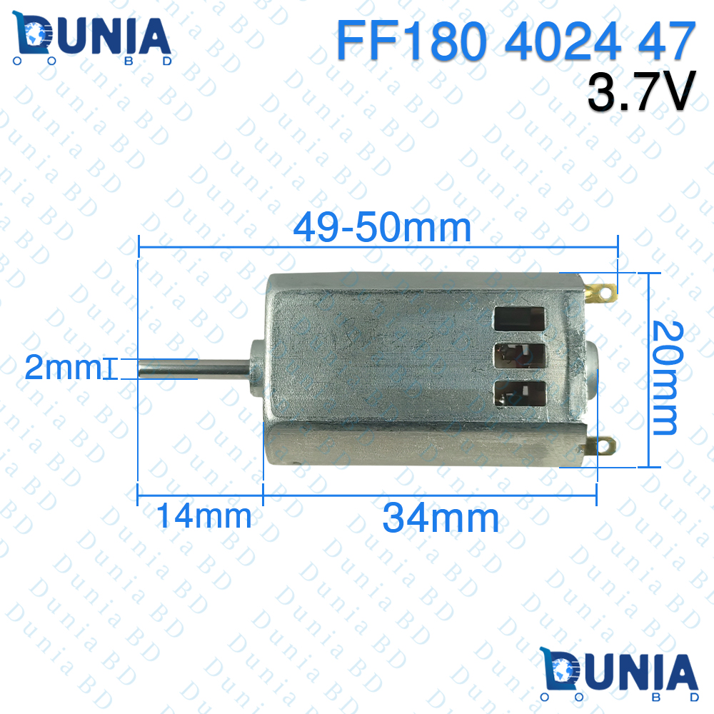 FF180 4024-47 DC Motor 3.7V 21000RPM High Speed Micro Motor