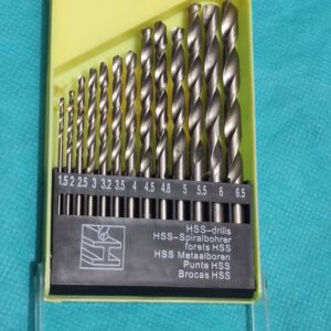 HSS Drill Bit 13 Pieces (1.5-6.5) Set for Wood, Aluminum, Plastic photo review