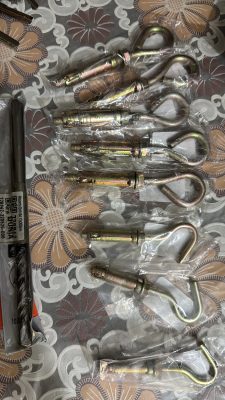 Royal EYE Hook M12 M10 M8 Bolt Metal Wall Plug Rawl Kit Diameter Yellow Zinc Color photo review