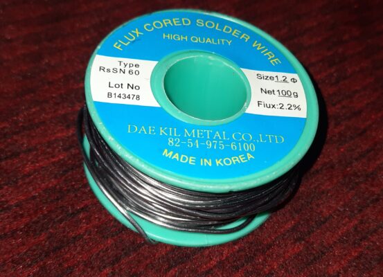 FLUX CORED SOLDER WIRE MADE IN KOREA ORIGINAL 100-105g photo review